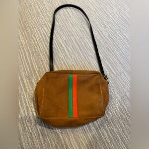 Clare V Marisol Suede Crossbody Bag with Stripe